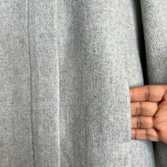 CREWCUTS Wool Blend Bow Front Coat in Gray Classic Dressy Winter Girls Size 10 - Picture 8 of 11